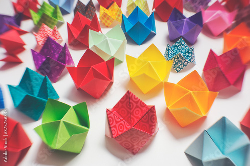 A large collection of paper fortune tellers photo