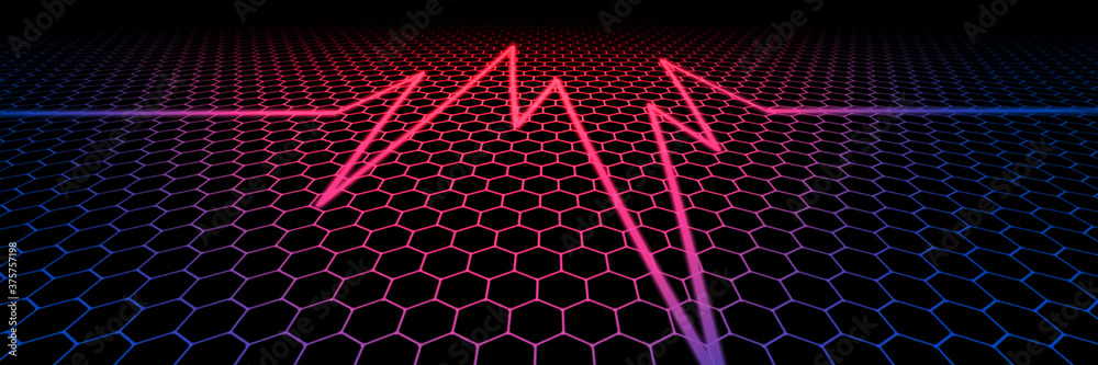 Abstract hexagons pattern background for high technology and innovation ...