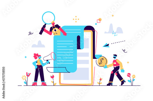 Concept payment notification, contract conclusion