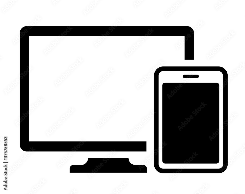 PC, smartphone (digital devices) flat vector icon illustration PC, smartphone (digital devices) flat vector icon illustration