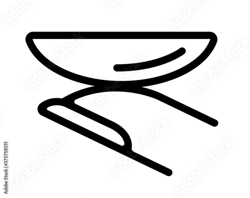 Contact lens flat vector icon illustration