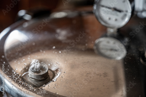 pressure cooker guage and releave valve photo