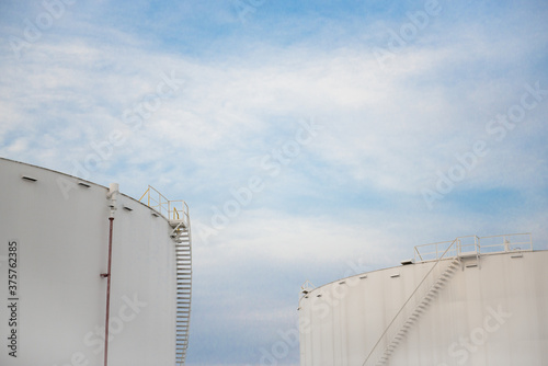 Industrial oil fuel storage tanks photo