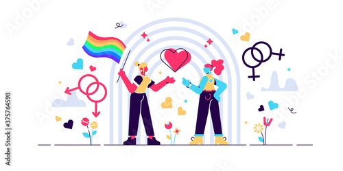 LGBT vector illustration. Flat tiny