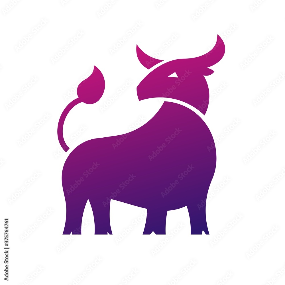Fototapeta premium Bull silhouette