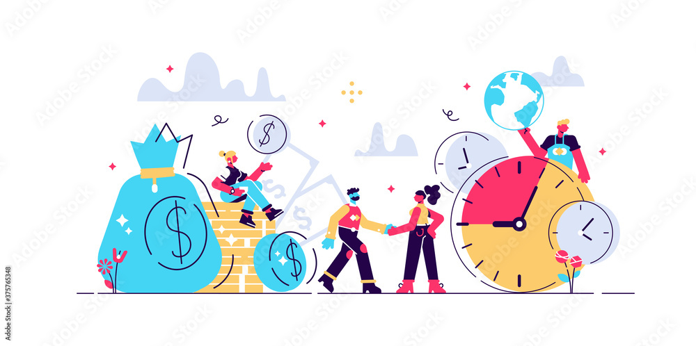 Concept save time, Money saving Concept save time, Money saving