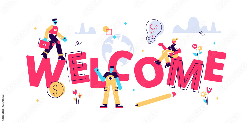 Concept new team member, welcome word Concept new team member, welcome word