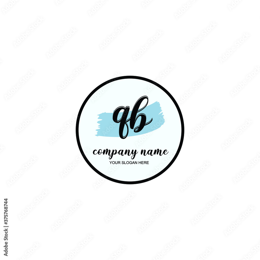 QB Initial handwriting logo template vector
QB Initial handwriting logo template vector