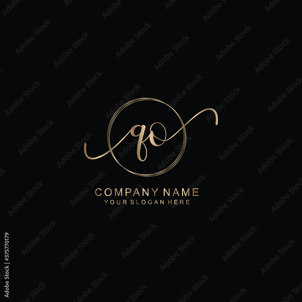QO Initial handwriting logo template vector
QO Initial handwriting logo template vector