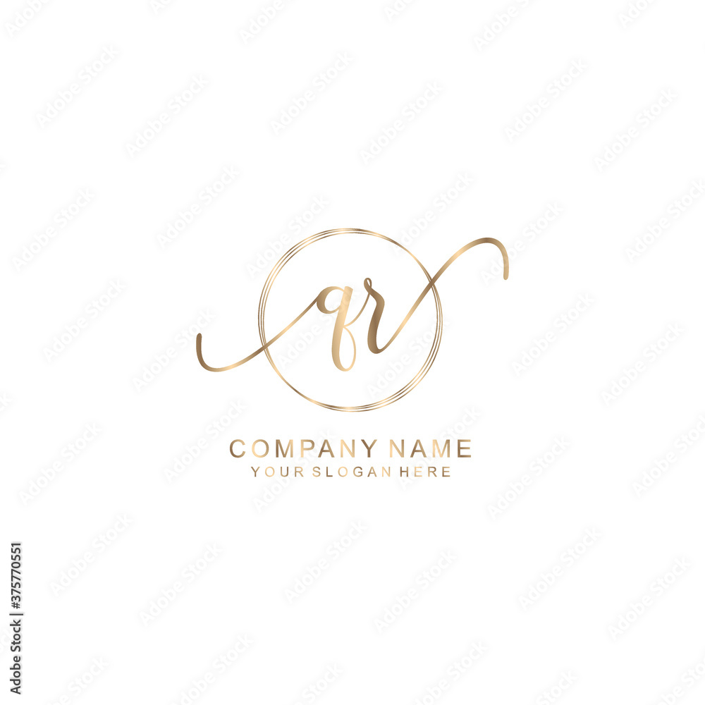 QR Initial handwriting logo template vector
QR Initial handwriting logo template vector