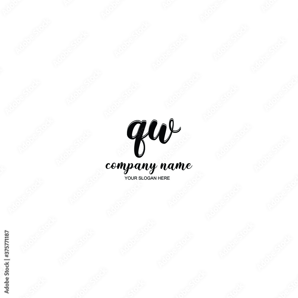 QW Initial handwriting logo template vector
QW Initial handwriting logo template vector