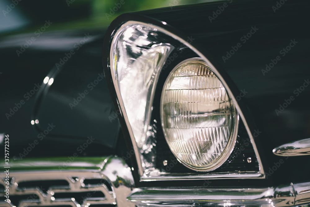 closeup of classic luxury car closeup of classic luxury car