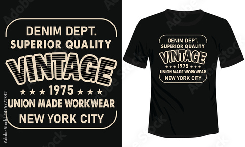NYC Vintage denim superior quality vector t-shirt design,  print-ready t-shirt design.
