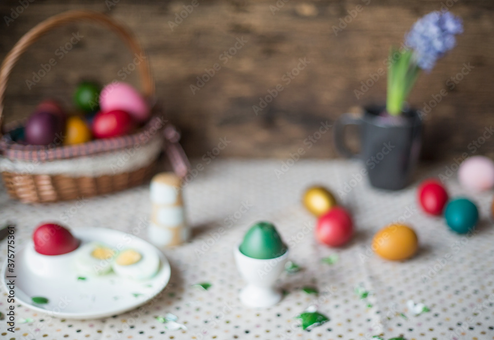 Messy Easter table Messy Easter table