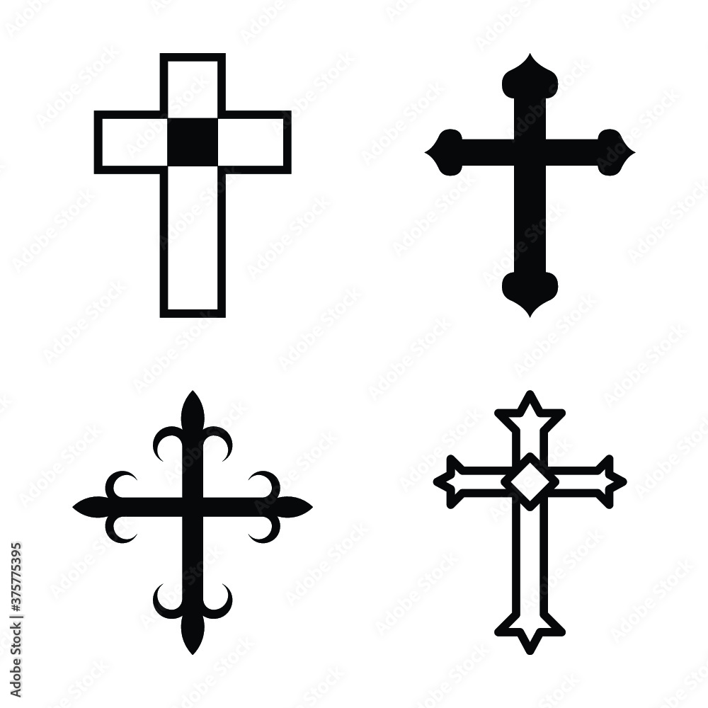 Catholicism Symbols Glyph Vectors Pack 