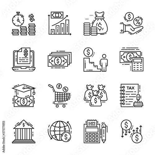 Pack Of Finance And Tax Icons