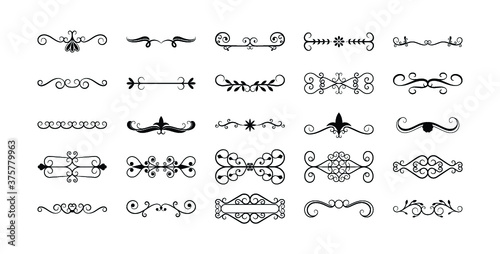 Calligraphic Elements Designs Icons Pack 