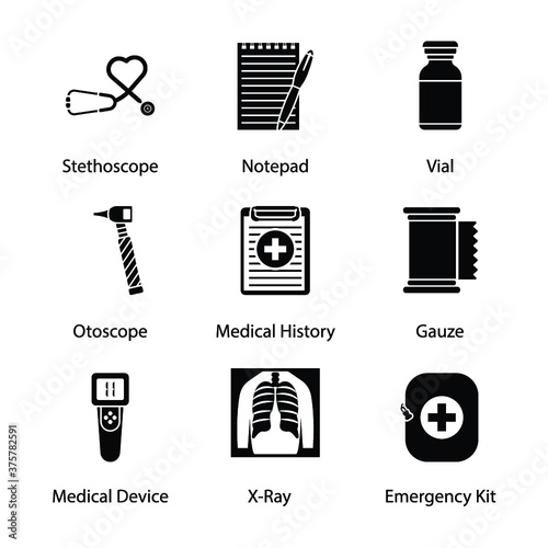 Baby Hygiene And Health Icons Set