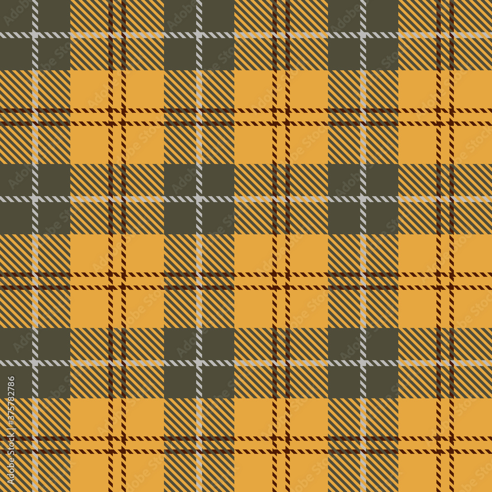 Autumn Tartan Seamless Pattern Background