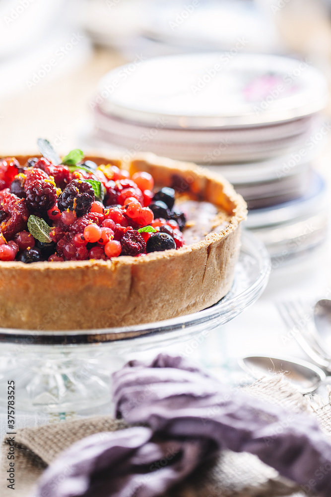 Summer fruit torte. Summer fruit torte.
