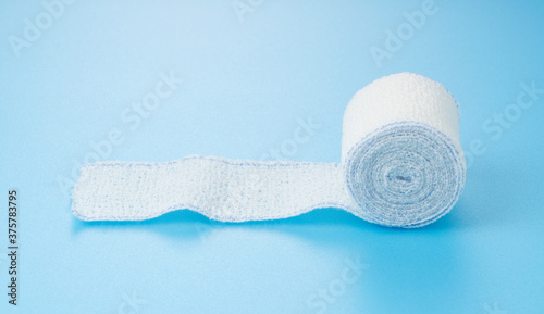 Фотография Bandages on a blue background.