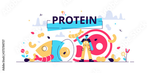 Protein vector illustration. Flat tiny