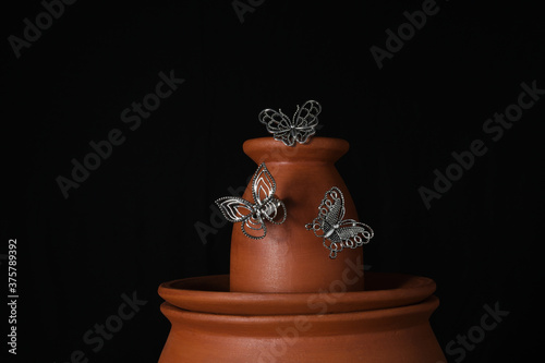 Butterfly silver female beautiful ring