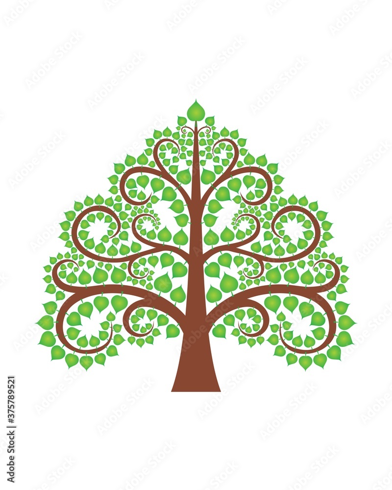 Bo tree vector illustration isolated Stock Vector | Adobe Stock