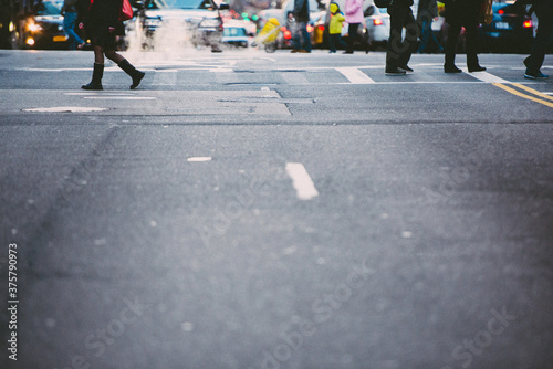 Street and commuters photo