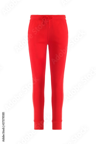 Red women's sport pants