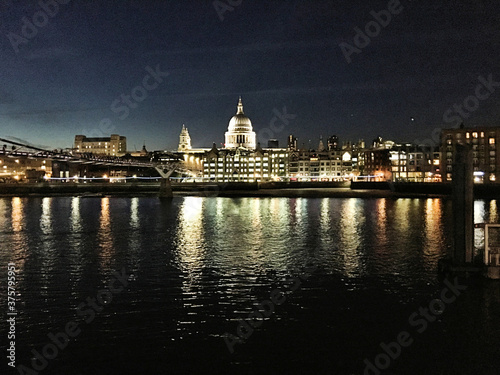 Night view of St Pauls Cathedral
