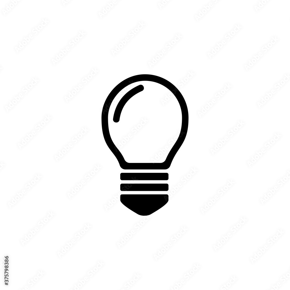 lamp bulb icon vector symbol isolated illustration white background lamp bulb icon vector symbol isolated illustration white background