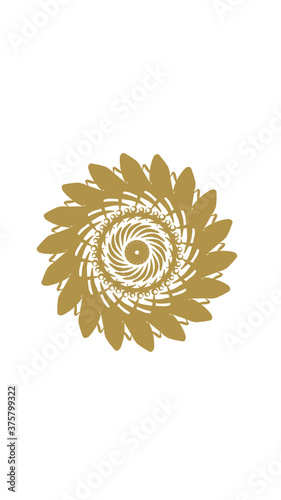 sunflower mandala, very suitable for wall furniture, decoration and others