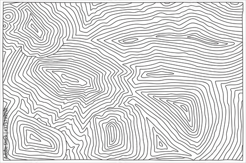 Hand drawn monochrome texture of curved lines, minimalist background 