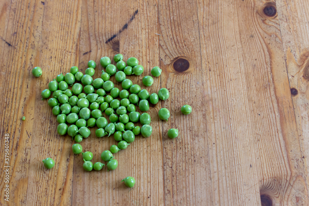 Peas on the table