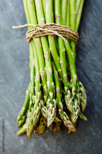 Asparagus on slate