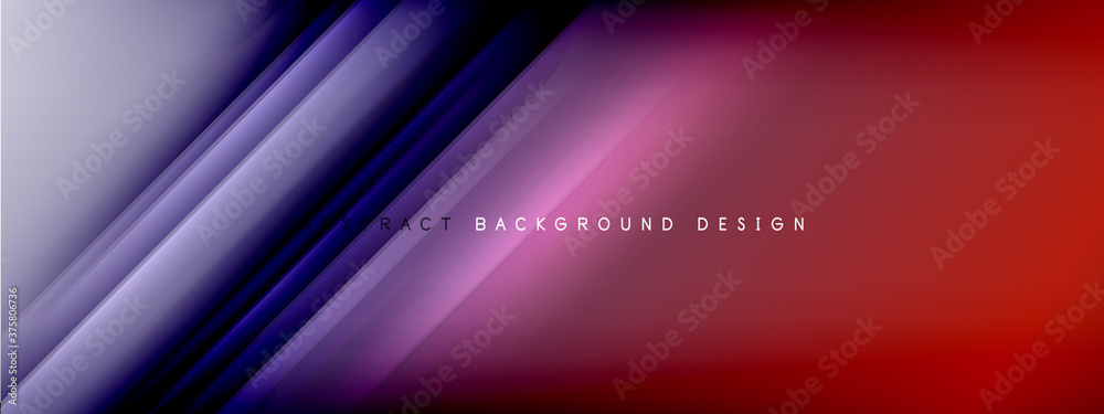 Motion concept neon shiny lines on liquid color gradients abstract backgrounds. Dynamic shadows and lights templates for text