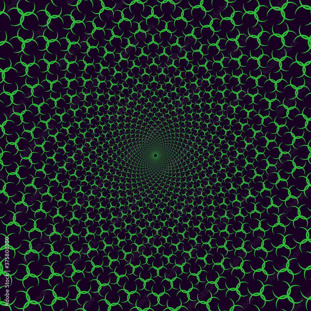 Abstract halftone background with repeated element.