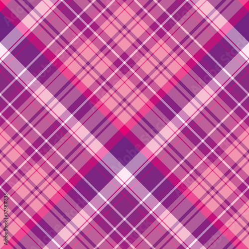 Seamless pattern in positive purple and pink colors for plaid, fabric, textile, clothes, tablecloth and other things. Vector image. 2