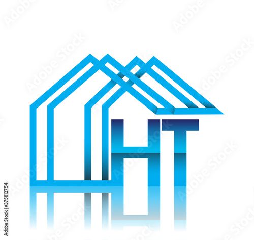 initial logo HT with house icon, business logo and property developer.