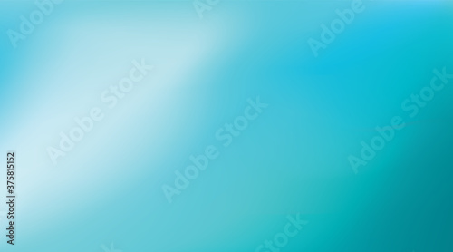 Abstract Gradient teal mint background with light. Blurred turquoise blue green water backdrop. Vector illustration for your graphic design, banner, summer or aqua poster, website
