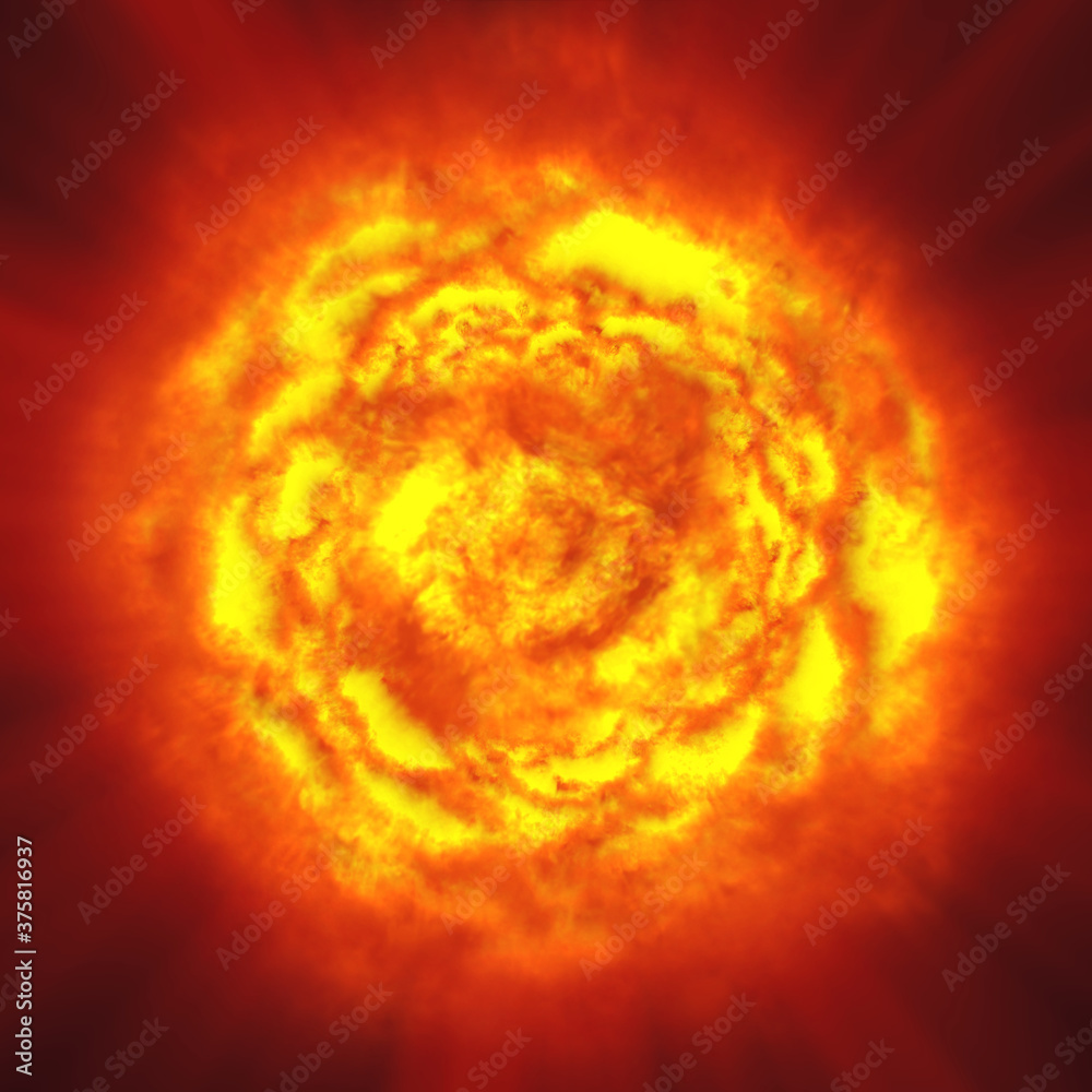 Fototapeta premium fire ball explosion in space