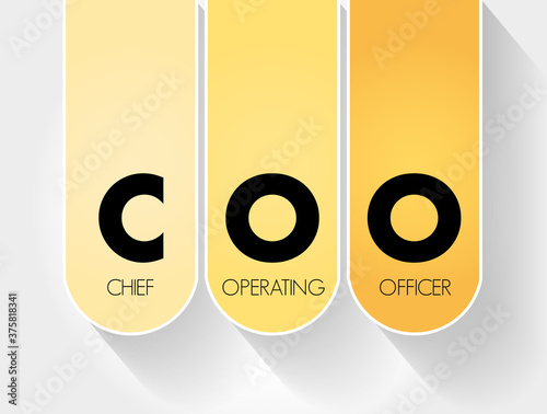 COO - Chief Operating Officer acronym, business concept background