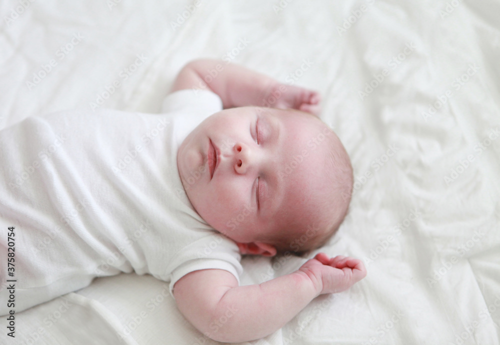 Newborn Baby Sleeping With Arms Up Newborn Baby Sleeping With Arms Up
