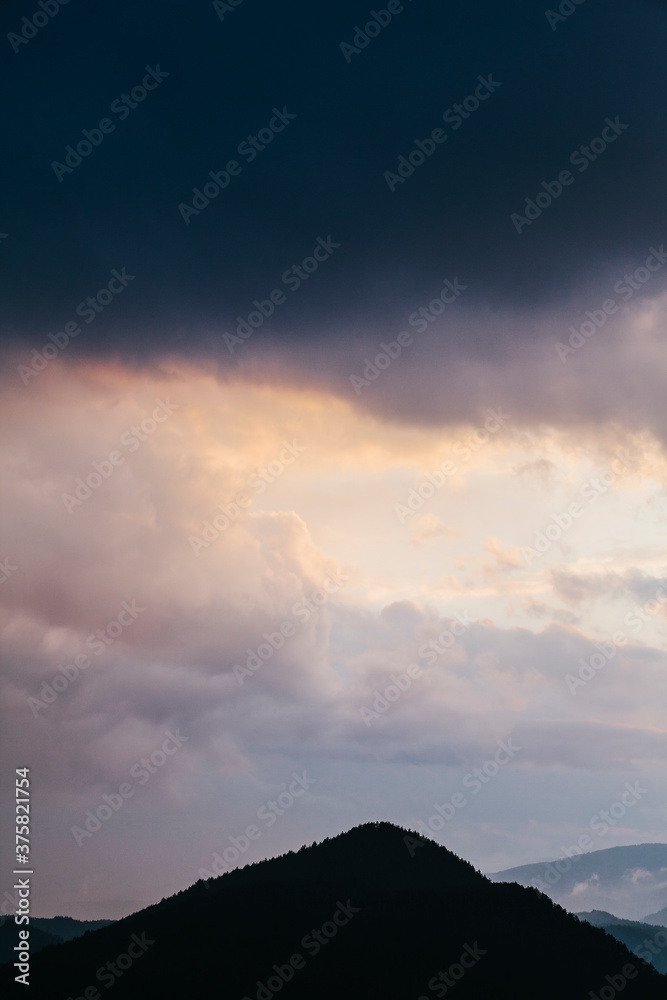 Stormy sky at dusk Stormy sky at dusk