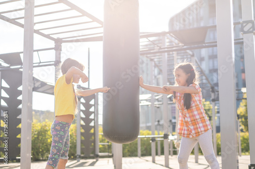 Kids having fun on the playground