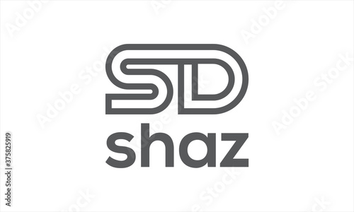 Abstract letter SD logo. This logo icon incorporates abstract shapes in a creative way.