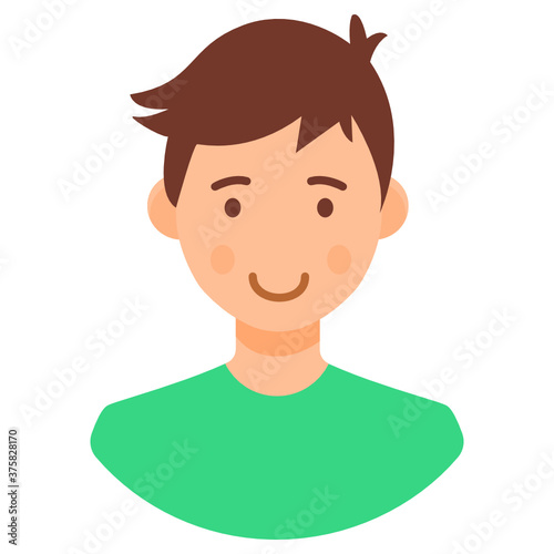 
Character design of child, editable vector of pupil in flat style 
