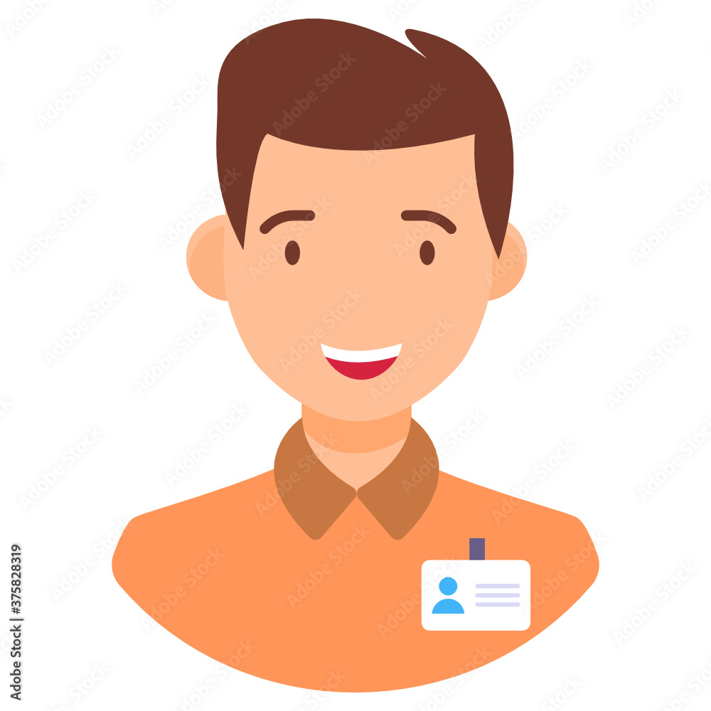 Trendy vector style of executive, accountant or clerk concept
Trendy vector style of executive, accountant or clerk concept