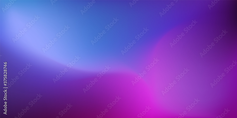 Beautiful purple and blue gradient background. Abstract Blurred violet colorful backdrop. Vector illustration for your graphic design, banner, poster, card or website